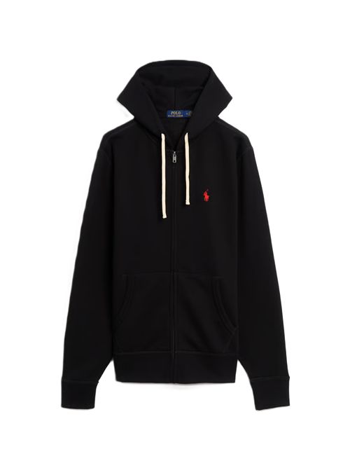 Felpa con zip Polo Ralph Lauren nero Polo Ralph Lauren | 710813297001POLO BLACK